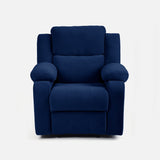 Comfy Rocking Revolving and Recline 1 Seater Recliner Sofa with Soft Suede Fabric