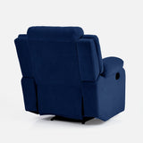 Comfy Rocking Revolving and Recline 1 Seater Recliner Sofa with Soft Suede Fabric