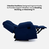 Comfy Rocking Revolving and Recline 1 Seater Recliner Sofa with Soft Suede Fabric