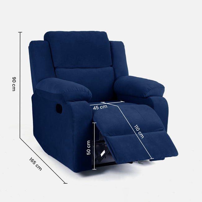 Green Soul Comfy Fabric Single Seater Recliner