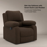 Laze (R1) Single Seater Electric Recliner Sofa with Soft Suede Fabric