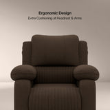 Laze (R3) Single Seater Electric Recliner Sofa with Soft Suede Fabric