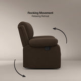 Laze (R1) Single Seater Electric Recliner Sofa with Soft Suede Fabric