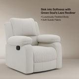 Laze (R3) Single Seater Electric Recliner Sofa with Soft Suede Fabric