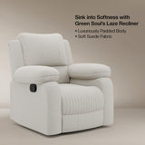 Laze (R1) Single Seater Electric Recliner Sofa with Soft Suede Fabric
