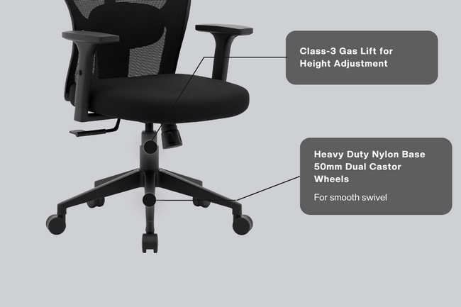 Green Soul Renewed Yoga High 1D Armrest Back Mesh Office Chair