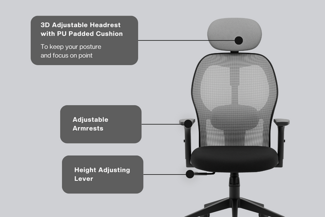 Green Soul Renewed Yoga High 1D Armrest Back Mesh Office Chair