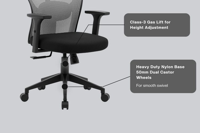 Green Soul Renewed Yoga High 1D Armrest Back Mesh Office Chair