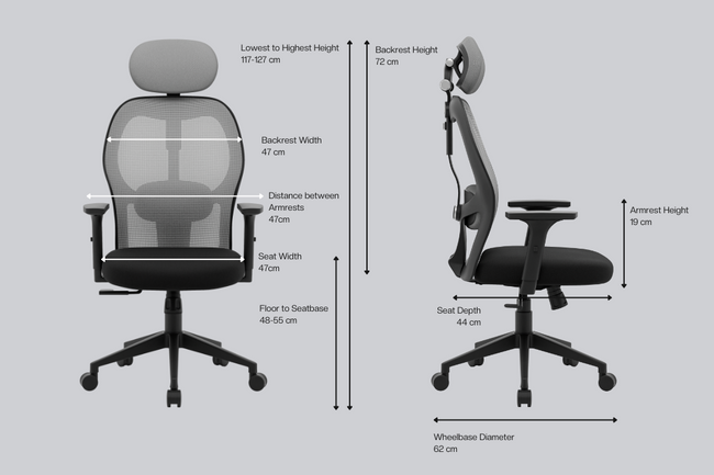 Green Soul Renewed Yoga High 1D Armrest Back Mesh Office Chair