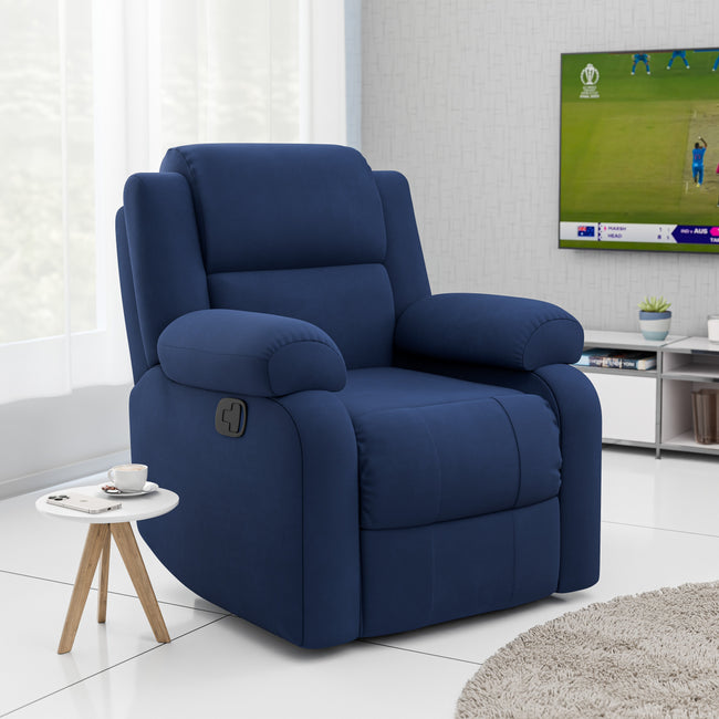 Comfy Rocking Revolving and Recline 1 Seater Recliner Sofa with Soft Suede Fabric