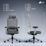 Green Soul Leo Designed for Broad Shoulders Mesh Ergonomic Office Chair
