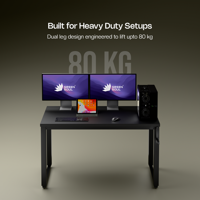 Green Soul Rise Manual Height Adjustable Table