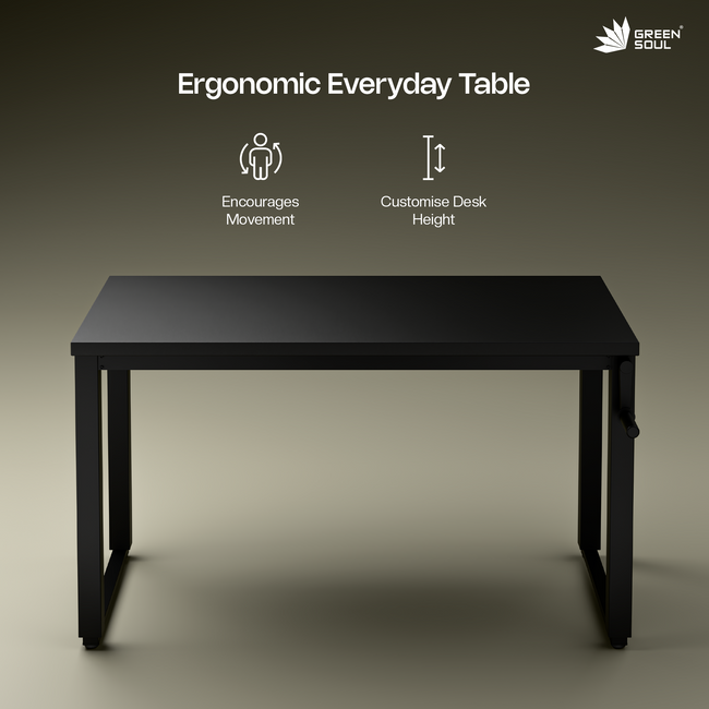 Green Soul Rise Manual Height Adjustable Table