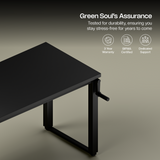 Green Soul Rise Manual Height Adjustable Table