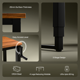 Green Soul Rise Manual Height Adjustable Table