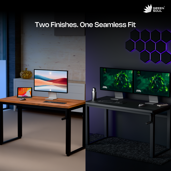 Green Soul Rise Manual Height Adjustable Table