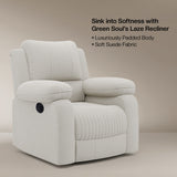 Laze (R1) Single Seater Electric Recliner Sofa with Soft Suede Fabric