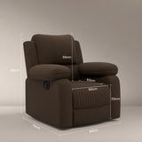 Laze (R3) Single Seater Electric Recliner Sofa with Soft Suede Fabric