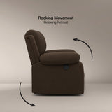 Laze (R3) Single Seater Electric Recliner Sofa with Soft Suede Fabric