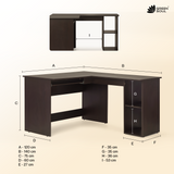 Green Soul Brixton L-Shaped Corner Desk (4ft + 4.5ft) | Engineered Wood