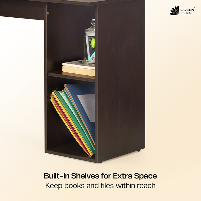 Green Soul Brixton L-Shaped Corner Desk (4ft + 4.5ft) | Engineered Wood