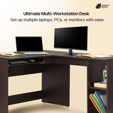Green Soul Brixton L-Shaped Corner Desk (4ft + 4.5ft) | Engineered Wood