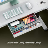 Prism Premium Height Adjustable Table Writable Glass Top with Integrated Smart Charging & Touch Controller