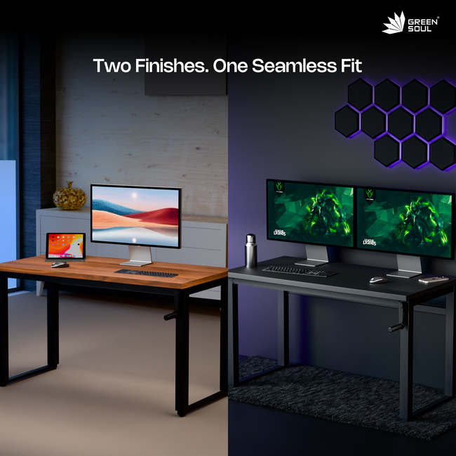 Green Soul Rise Manual Height Adjustable Table