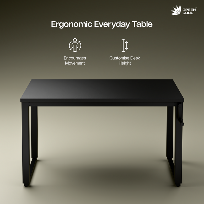 Green Soul Rise Manual Height Adjustable Table
