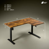 Green Soul Oasis L Shape Premium Height Adjustable Table with Dual Motors