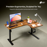 Green Soul Oasis L Shape Premium Height Adjustable Table with Dual Motors