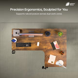 Green Soul Oasis L Shape Premium Height Adjustable Table with Dual Motors