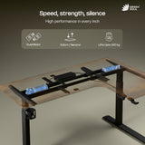 Green Soul Oasis L Shape Premium Height Adjustable Table with Dual Motors