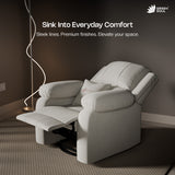 Green Soul Laze 2.0 Rock, Revolve & Recline (R3) Easy Access Side Pocket & Soft Cushion Single Seater Manual Recliner Sofa