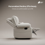 Green Soul Laze 2.0 Rock, Revolve & Recline (R3) Easy Access Side Pocket & Soft Cushion Single Seater Manual Recliner Sofa