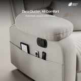 Green Soul Laze 2.0 Rock, Revolve & Recline (R3) Easy Access Side Pocket & Soft Cushion Single Seater Manual Recliner Sofa