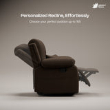 Green Soul Laze 2.0 Rock, Revolve & Recline (R3) Easy Access Side Pocket & Soft Cushion Single Seater Manual Recliner Sofa