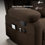 Green Soul Laze 2.0 Rock, Revolve & Recline (R3) Easy Access Side Pocket & Soft Cushion Single Seater Manual Recliner Sofa