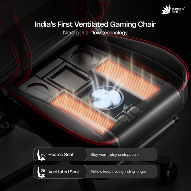 Green Soul Monster Pro Gaming Chair with Ventilated Seats