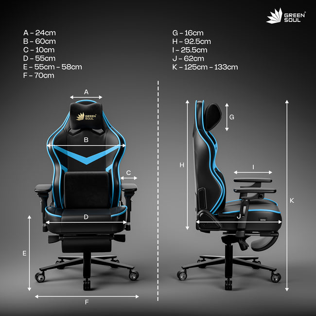 Green Soul Monster Pro Gaming Chair with Ventilated Seats