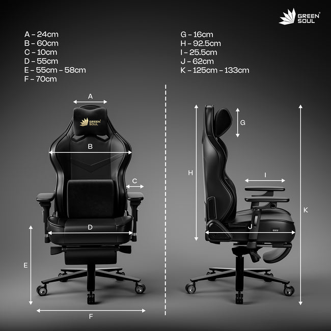Green Soul Monster Pro Gaming Chair with Ventilated Seats