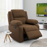 Comfy Rocking Revolving and Recline 1 Seater Recliner Sofa with Soft Suede Fabric