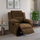 Comfy Rocking Revolving and Recline 1 Seater Recliner Sofa with Soft Suede Fabric