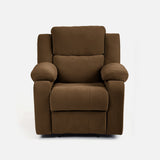 Comfy Rocking Revolving and Recline 1 Seater Recliner Sofa with Soft Suede Fabric
