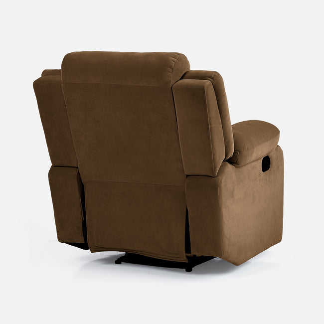 Comfy Rocking Revolving and Recline 1 Seater Recliner Sofa with Soft Suede Fabric