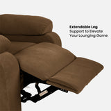 Comfy Rocking Revolving and Recline 1 Seater Recliner Sofa with Soft Suede Fabric