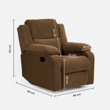 Green Soul Comfy Fabric Single Seater Recliner