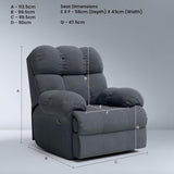 Shangri-La Rocking, Revolving and Recline Single Seater Electric Recliner Sofa