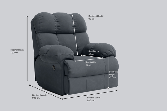Shangri-La Rocking, Revolving and Recline Single Seater Electric Recliner Sofa
