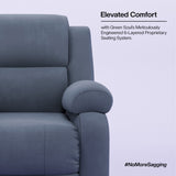 Comfy Rocking Revolving and Recline 1 Seater Recliner Sofa with Soft Suede Fabric